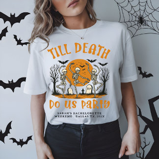 Tot de dood ons scheidt Verjaardagsfeestje Hallowe Tri-Blend Shirt