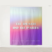 Tot de Dood Ons Scheidt Verloofde Gradient Trouwju Wandkleed (Voorkant)
