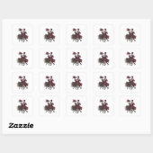Tot de dood ons scheidt – Victoriaans skeletkoppel Vierkante Sticker (Vel)