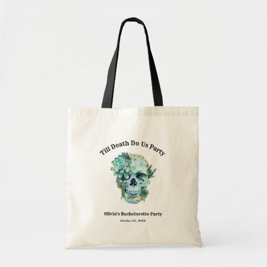 Tot de dood ons scheidt vrijgezellenfeest tote bag (Voorkant)