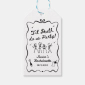 Tot de dood ons scheidt vrijgezellenweekend cadeaulabel (Voorkant)