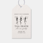 Tot de dood ons scheidt vrijgezellenweekend cadeaulabel (Voorkant)