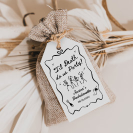 Tot de dood ons scheidt vrijgezellenweekend  cadeaulabel