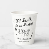 Tot de dood ons scheidt vrijgezellenweekend  papieren bekers (Voorkant)