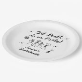 Tot de dood ons scheidt vrijgezellenweekend  papieren bordje (Gekanteld)