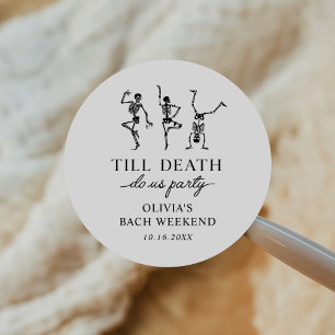 Tot de Dood Ons Scheidt Vrijgezellenweekend  Ronde Sticker