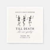 Tot de dood ons scheidt vrijgezellenweekend servet (Voorkant)