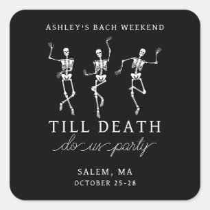 Tot de Dood Ons Scheidt Vrijgezellenweekend Vierkante Sticker