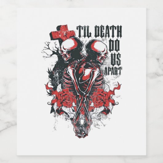 Tot de dood ons scheidt  wijn etiket (Enkel label)