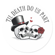 Tot de Dood Ons Scheidt Witte Sticker
