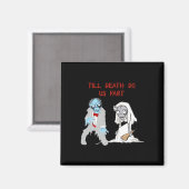 Tot de dood ons scheidt Zombie Bruiloft Halloween Magneet (Voorkant / Achterkant)