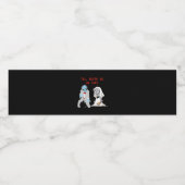 Tot de dood ons scheidt Zombie Bruiloft Halloween  Waterfles Etiket (Enkel label)