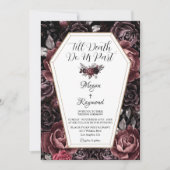 Tot de dood ons scheidt | Zwart Donker Gothic brui Kaart (Voorkant)