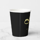 Tot de dood ons scheidt Zwart & Goud Oneindigheids Papieren Bekers (Rechts)