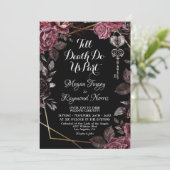 Tot de dood ons scheidt | Zwarte Gotische donkere Kaart (Staand voorkant)