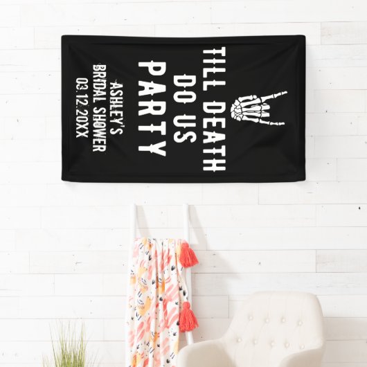 Tot de dood ons Skeleton Custom Black Spandoek (Insitu)