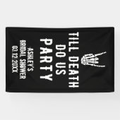 Tot de dood ons Skeleton Custom Black Spandoek (Horizontaal)