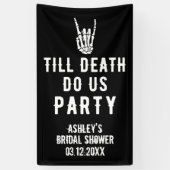 Tot de dood ons Skeleton Custom Black Spandoek (Verticaal)
