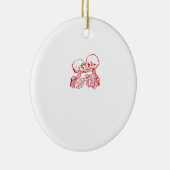 Tot de dood ons uit elkaar doet (rood transparant) keramisch ornament (Rechts)