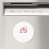 Tot de dood ons uit elkaar doet (rood transparant) magneet (Insitu (Vaatwasser))