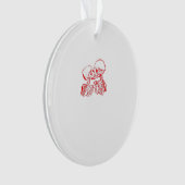 Tot de dood ons uit elkaar doet (rood transparant) ornament (voorkant)