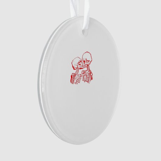 Tot de dood ons uit elkaar doet (rood transparant) ornament (voorkant)