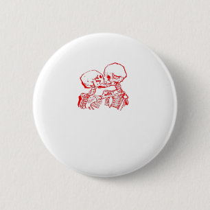 Tot de dood ons uit elkaar doet (rood transparant) ronde button 5,7 cm