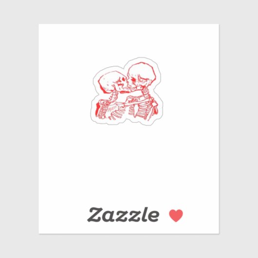 Tot de dood ons uit elkaar doet (rood transparant) sticker (Vel)