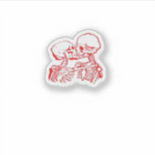 Tot de dood ons uit elkaar doet (rood transparant) sticker (Voorkant)