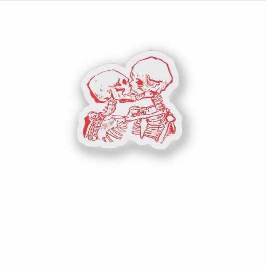 Tot de dood ons uit elkaar doet (rood transparant) sticker (Voorkant)