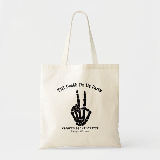 Tot de dood ons verjaagt Scheidingsbruiloft Meiden Tote Bag (Voorkant)