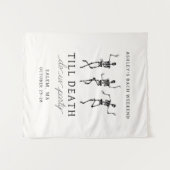 Tot de dood ons vrijgezellenfeestje scheidt wandkleed (Voorkant (horizontaal))