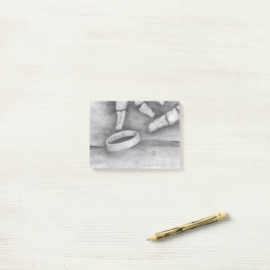 "Tot de dood" Post-it® Notes (Op bureau)