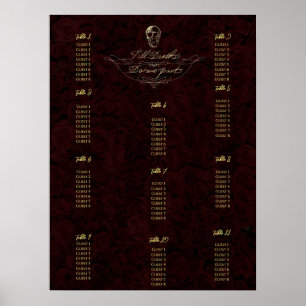 Tot de dood Poster van de schedel en de Rozen