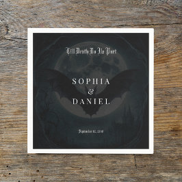 Tot de dood romantische vleermuizen maanlicht goti servet