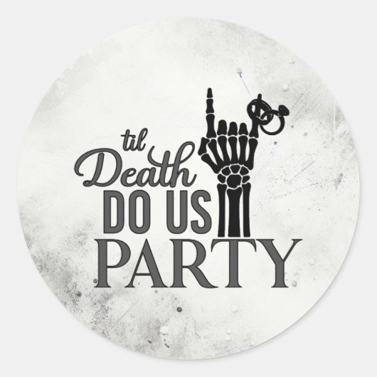 Tot de dood ronde sticker (Voorkant)