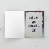 Tot de dood scheiden we niet kaart (Binnen)