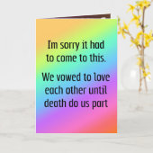 Tot de dood scheiden we niet kaart (Gele Bloem)