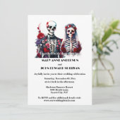 Tot de dood scheiden we rood witte gothic chique b kaart (Staand voorkant)