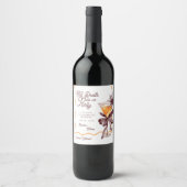 Tot de Dood Scheidt Cocktail Halloween Bruidsfeest Wijn Etiket (Voorkant)