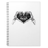 Tot de dood - Skelet Hand Hart Notitieboek (Voorkant)