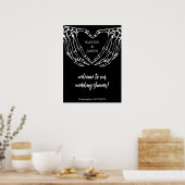 Tot de dood Skeleton handen Couples douche welkom Poster (Keuken)