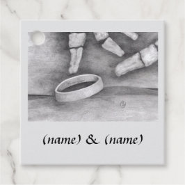 "Tot de dood" thematische kunst Bedankjes Labels