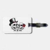 Tot de dood van de heer en mevrouw Wedding Skulls Bagagelabel (Achterkant horizontaal)