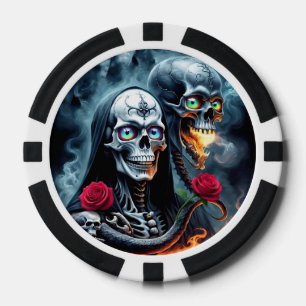 Tot de dood, voorbij voor altijd. poker chips
