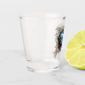 Tot de dood, voorbij voor altijd. shot glas (Links)