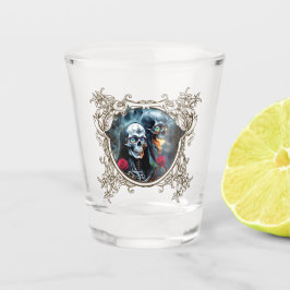 Tot de dood, voorbij voor altijd. shot glas