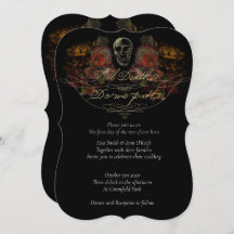 Tot de Dood Wedden Uitnodigingen met Naherfstkleur