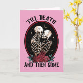 'Tot de Dood Wenskaart (Leeg) Kaart (Gele Bloem)