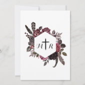 Tot de dood | Witte Gotische Donker Bloemen Elegan Kaart (Achterkant)